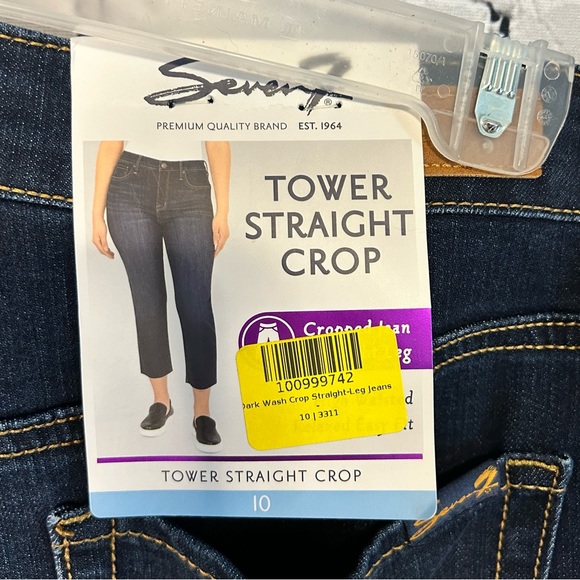 NWT Womens Seven7 Stretch Straight Crop Jeans Sz 10 - Picture 9 of 9